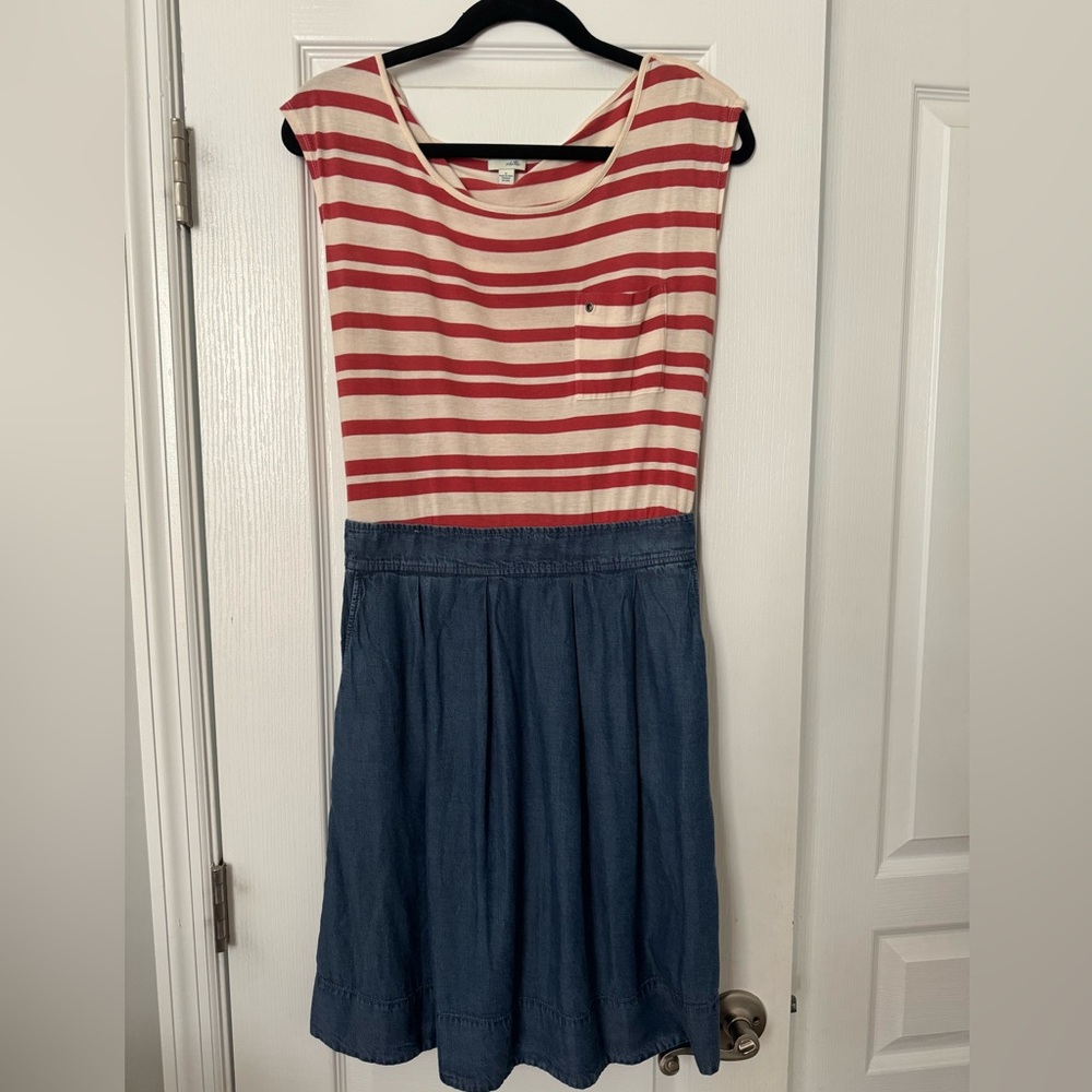 Anthropologie red, white, and blue Odille dress